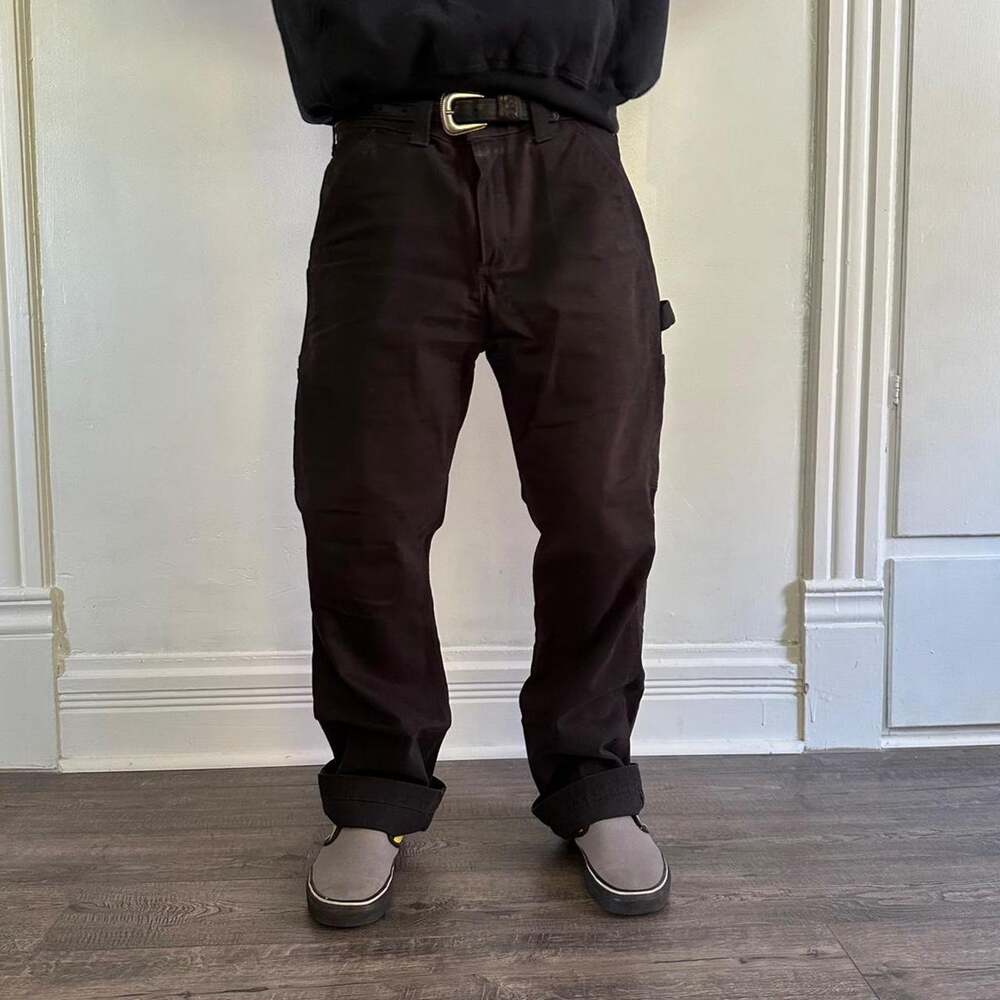 Y2K Basic Carhartt B324 USA Relaxed Cotton Black Carpenter Work Pant